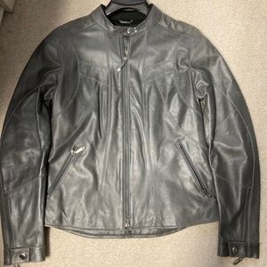 Women’s Hein Gericke Grey Leather motorcycle jacket